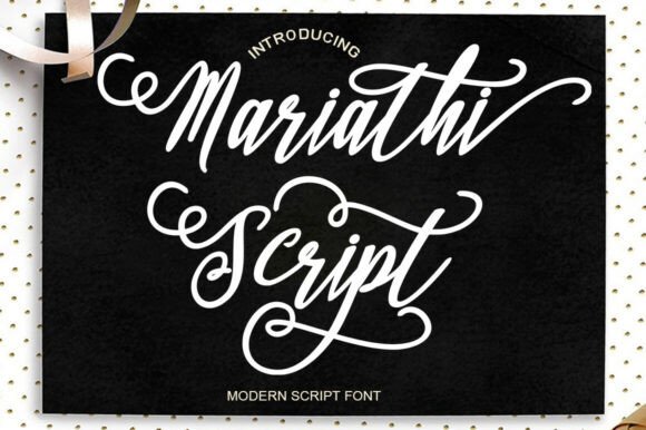 Mariathi Script 1: A Modern Calligraphy Font for Elegant Projects