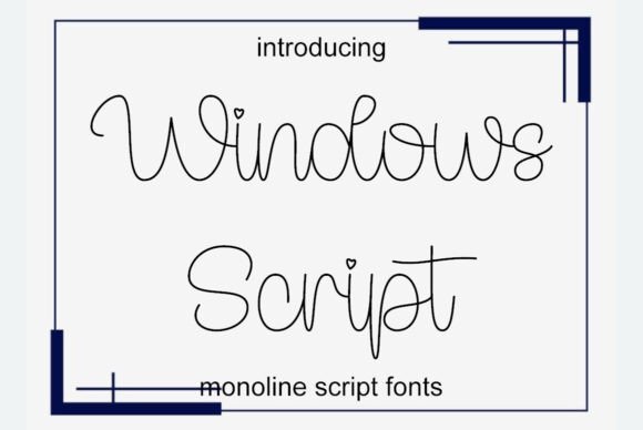 Windows Script: A Modern Handwritten Typeface for Designers
